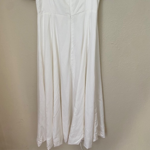 HOUSE OF CB 'Tallulah' White Puff Sleeve Midi Sundress /Size XL or L+ - Picture 11 of 14